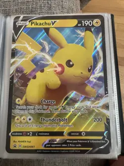 30+ JUMBO POKEMON CARDS WITH BINDER INCLUDED PIKACHU, CELEBRATIONS - Image 5