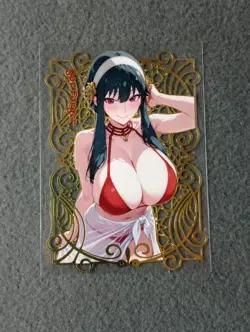 Yor forger spy x family metal card 72/100 goddess story waifu anime card new - Image 1