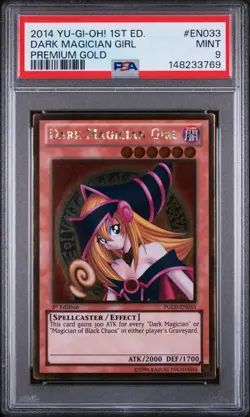 PSA Graded Yu-Gi-Oh Card Lot of 6 – Dark Magician Girl 1st Ed PSA 9 + More - Image 1