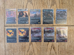 MAGIC THE GATHERING LORD OF THE RINGS 10 BORDERLESS SCENE CARDS BUNDLE MTG - Image 1