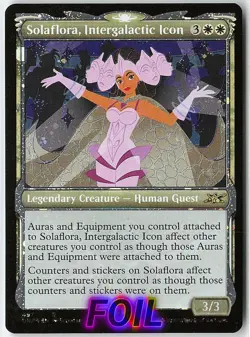 Solaflora, Intergalactic Icon (Showcase) (Galaxy Foil) 497 Rare Unfinity NM MTG - Image 1