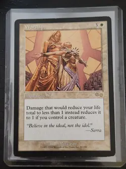 Worship #57 [Urza's Saga] MTG English Regular LP *Actual Pictures - Image 1