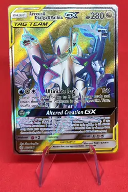 Pokemon Arceus & Dialga & Palkia GX 220/236 SM-Cosmic Eclipse Holo Ultra Rare - Image 3