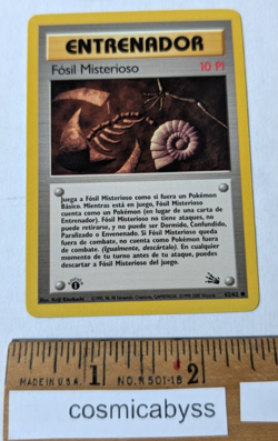 Mysterious Fossil Spanish Trainer Pokemon 1st Edition card 62/62 WOTC 2000 NM - Image 1