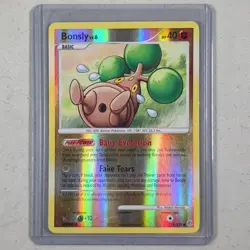 Bonsly Diamond and Pearl 2007 Pokemon TCG Card 71/130 Reverse Holo LP - Image 1