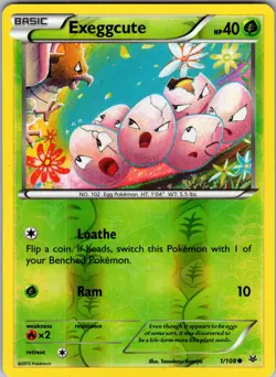 Exeggcute 1/108 XY - Roaring Skies Pokemon TCG LP-NM - Image 1