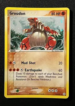 Pokemon 2004 EX Hidden Legends-Groudon 102/101 Secret Rare Holo -NM - Image 1