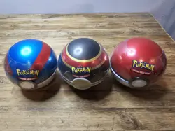 Pokemon TCG Pokeball Tin D21 Factory Sealed 3 pack - Image 1