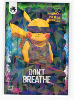 POKEMON PIKACHU COSPLAY - DONT BREATHE * CRACKED ICE HOLO - Image 1