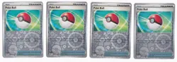 x4 Poke Ball - 185/198 - Common - Reverse Holo Pokemon SV01 Scarlet & Violet - Image 1