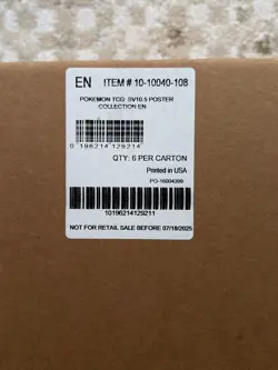 6x Pokemon Unova Poster Collection SV10.5 Black Bolt & White Flare ✅SEALED CASE✅ - Image 2