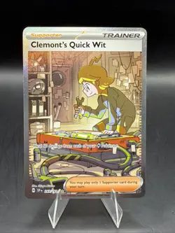 Clemonts Quick Wit 243/191 - Pokemon Surging Sparks Special Illustration Rare NM - Image 1
