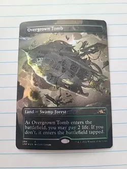 Overgrown Tomb - Foil - Borderless Unfinity Magic mtg NM-Mint, English x1 - Image 1