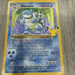Pokemon Blastoise 2/102 Base Set Holo Rare 100 HP Vintage 1995 TCG - Image 2