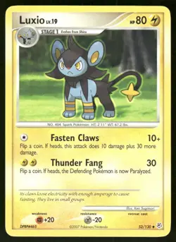 Pokemon Tcg Luxio #52 Pokemon Diamond & Pearl NM - Image 1