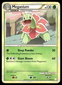 Pokemon Tcg Meganium #26 Pokemon HeartGold & SoulSilver LP - Image 1