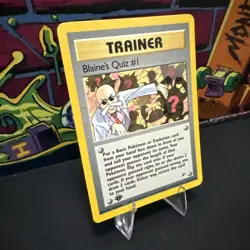 Pokemon Gym Heroes Trainer Blaine’s Quiz #1 1st Edition 97/132 - Image 2