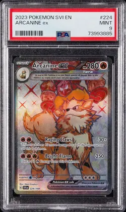 2023 POKEMON SVI EN-SCARLET & VIOLET ULTRA RARE #224 ARCANINE EX PSA 9 - Image 1