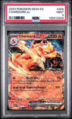 2023 POKEMON MEW EN-151 #006 CHARIZARD EX PSA 9 - Image 1