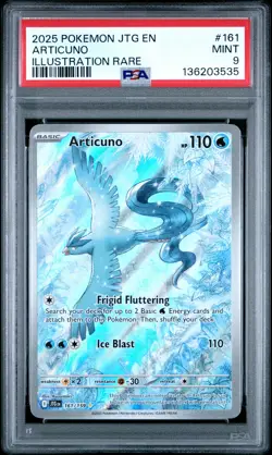 2025 POKEMON JTG EN-JOURNEY TOGETHER ILLUSTRATION RARE #161 ARTICUNO PSA 9 - Image 1