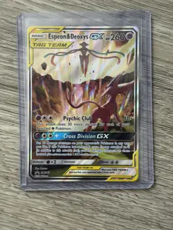 Espeon & Deoxys GX SM240 Promo Pokemon Sun & Moon Tag Team NM Condition - Image 1