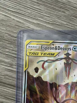 Espeon & Deoxys GX SM240 Promo Pokemon Sun & Moon Tag Team NM Condition - Image 3