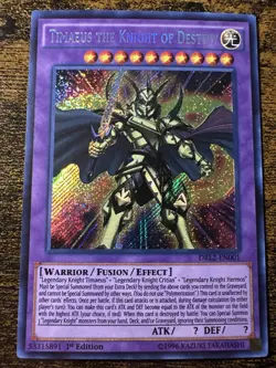 Timaeus the Knight of Destiny LP 1st Edition DRL2-EN001 - Image 1