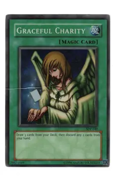 Yugioh- 1X Graceful Charity - Super Rare - Unlimited - SDP-040 - Heavy Play - Image 1
