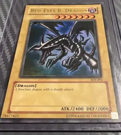 Yu-Gi-Oh! RED EYES BLACK DRAGON HOLO SDJ-001! GREAT CONDITION A - Image 2