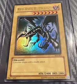 Yu-Gi-Oh! RED EYES BLACK DRAGON HOLO SDJ-001! GREAT CONDITION A - Image 3