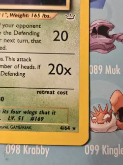 Pokemon TCG Crobat 1st Edition Holo Neo Revelation 04/64 Card - Image 5