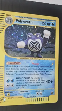 Poliwrath Expedition Base Set Rare Holo Pokemon TCG Card MP - Image 2