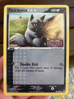 Pokemon TCG Poochyena Power Keepers 58/108 Reverse Holo Stamped Card - Image 1