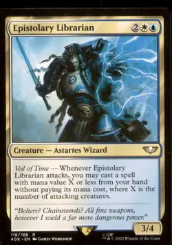 MTG - Epistolary Librarian Universes Beyond: Warhammer 40,000 #118 Rare LP - Image 1