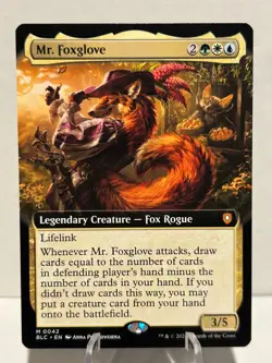 Mr. Foxglove (Extended Art) 42 M Commander: Bloomburrow NM MTG - Image 1