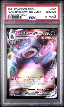 SLOWKING VMAX #100 PSA 10 • 2021 Pokemon SWSH Chilling Reign Galarian Full Art - Image 1
