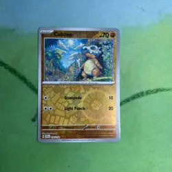 Pokemon TCG Cubone Journey Together 076/159 Reverse Holo LP. - Image 1