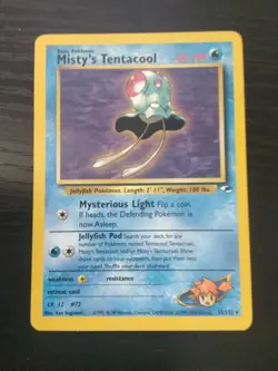 Pokemon TCG Vintage Misty's Golduck Holo and Tentacool Non Holo Gym Challenge - Image 2