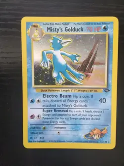 Pokemon TCG Vintage Misty's Golduck Holo and Tentacool Non Holo Gym Challenge - Image 4