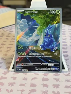 Pokemon TCG Heracross Scarlet & Violet Paldea Evolved Illustration - Image 1