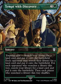 Tempt with Discovery 532 Borderless NM Regular The Lord of the Rings (LTR) MTG - Image 1