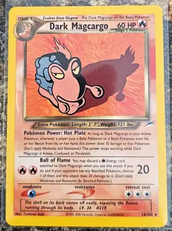 Pokemon 2002 Neo Destiny Dark Magcargo 18 LP - Image 1