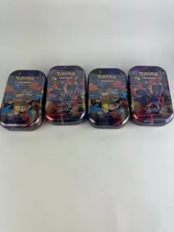 NEW SEALED 4x Pokemon TCG Mega Evolution Mega Heroes Mini Tins (Art Set of 5) - Image 2