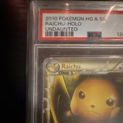 Pokemon Raichu (Prime) 83/90 Undaunted Ultra Rare Holo English PSA 8 - Image 3