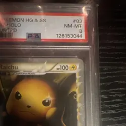 Pokemon Raichu (Prime) 83/90 Undaunted Ultra Rare Holo English PSA 8 - Image 4