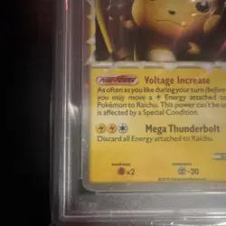 Pokemon Raichu (Prime) 83/90 Undaunted Ultra Rare Holo English PSA 8 - Image 5