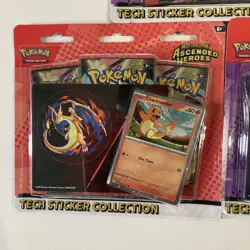 Lot of 3 Ascended Heroes Tech Sticker Collection Charmander Ghastly Pokemon TCG - Image 3
