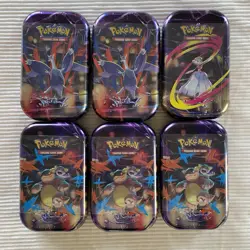 Pokemon TCG Mega Evolutions Mega Heroes Mini Tins LOT OF 6 SEALED - Image 1