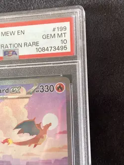 2023 POKEMON MEW EN-151 SPECIAL ILLUSTRATION RARE #199 CHARIZARD EX PSA 10 - Image 3