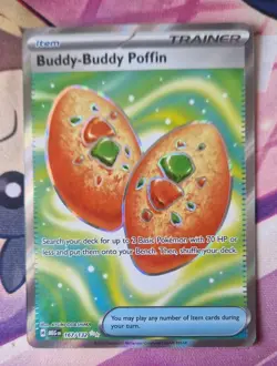 Pokemon TCG Mega Evolution Buddy-Buddy Poffin 167/132 NM-Mint full Art - Image 1